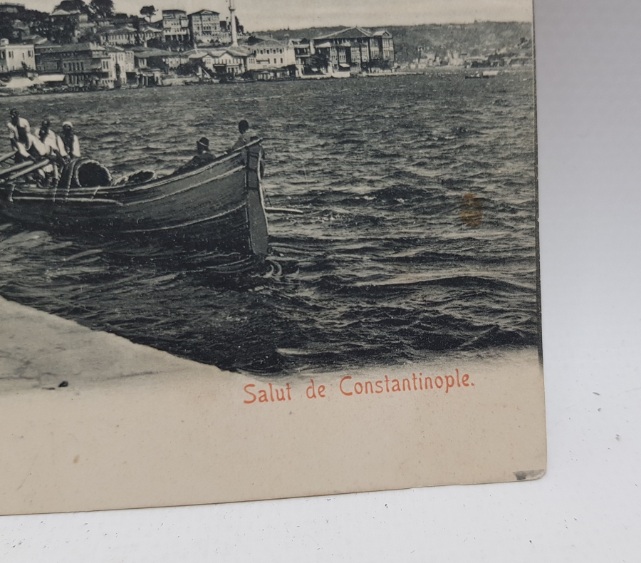 OSMANLI KARTPOSTAL İSTANBUL ARNAVUTKÖY SAHİLİ Bayrak Müzayede