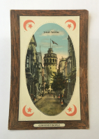 OSMANLI DÖNEMİ GALATA KULESİ KONULU PASPARTULU KARTPOSTAL