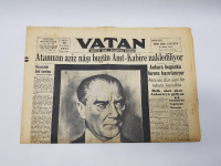 10 KASIM 1953 VATAN GAZETESİ: ATA'MIZIN NAAŞI BUGÜN ANIT-KABİR'E NAKLEDİLİYOR.