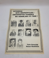 1970 LERDEN ÇOK NADİR SİYASİ AFİŞ