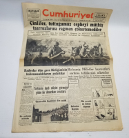 KORE SAVAŞI KONULU 1950 YILI CUMHURİYET GAZETESİ